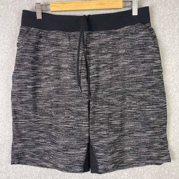 Lululemon T.H.E. Short Mens L Nulux Liner in All Court Texture White Black - Picture 2 of 9